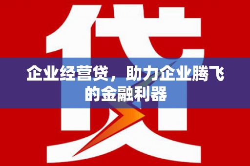 北林企业经营贷，助力企业腾飞的金融利器