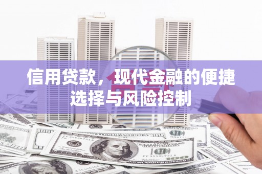 北林信用贷款，现代金融的便捷选择与风险控制