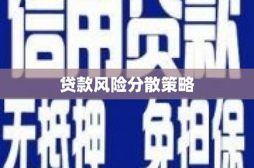 北林贷款风险分散策略