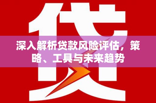 北林深入解析贷款风险评估，策略、工具与未来趋势