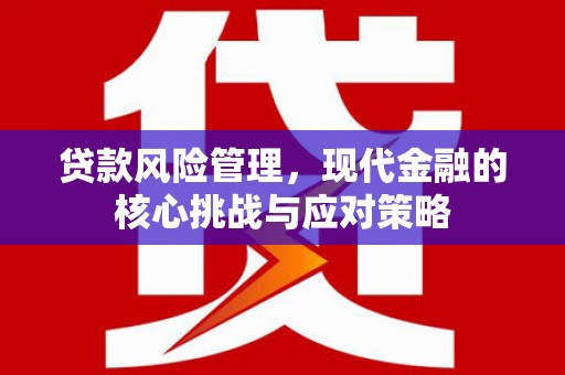 北林贷款风险管理，现代金融的核心挑战与应对策略