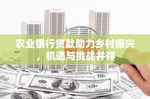 北林农业银行贷款助力乡村振兴，机遇与挑战并存