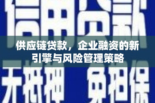 北林供应链贷款，企业融资的新引擎与风险管理策略