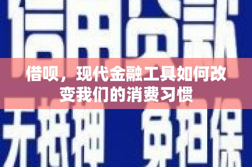 北林借呗，现代金融工具如何改变我们的消费习惯