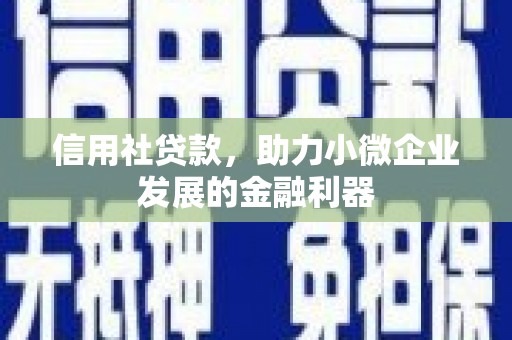 北林信用社贷款，助力小微企业发展的金融利器