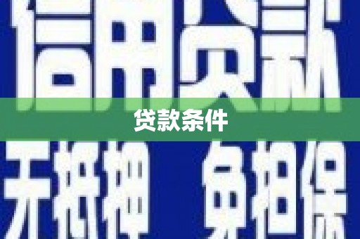 北林贷款条件