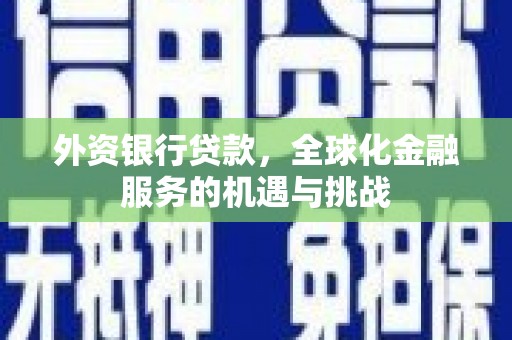 北林外资银行贷款，全球化金融服务的机遇与挑战
